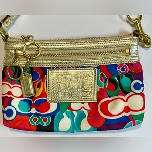 VINTAGE COACH POPPY wristlet